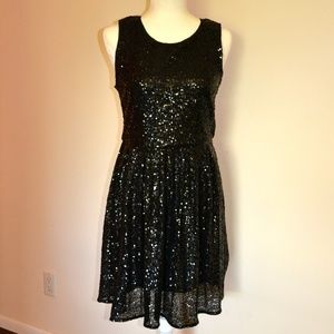 Black Sequin Party Dress